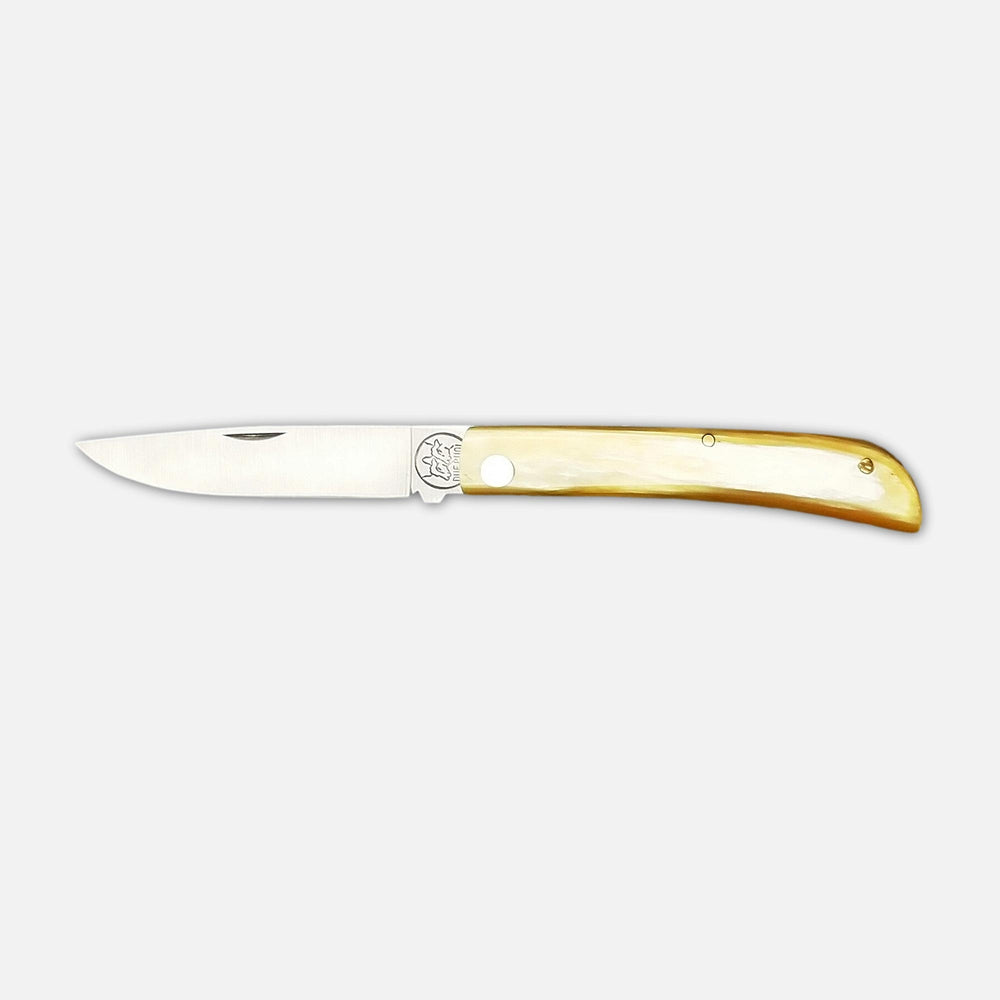 
                  
                    FOLDING POCKET KNIFE 230 IN STAINLESS STEEL Böhler N690 - HONEY HORN HANDLE
                  
                