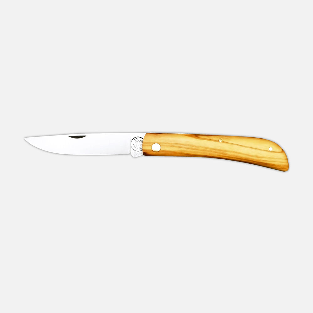 FOLDING POCKET KNIFE 231 IN STAINLESS STEEL Böhler n690 - OLIVE WOOD HANDLE